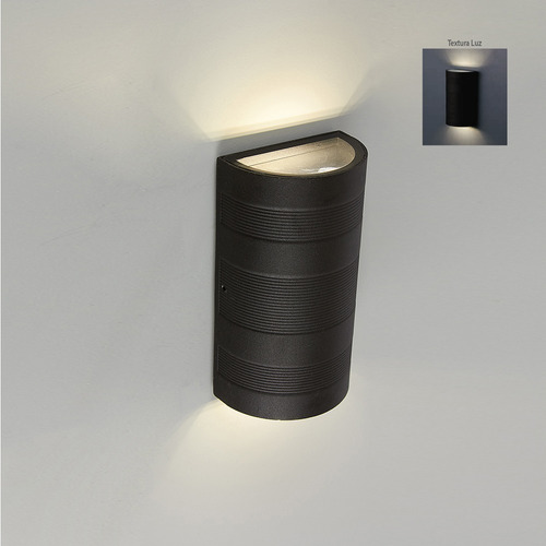 Imagen 4 de 4 de Luminaria Para Muro Exterior, Negro 6w Luz Fría Tecnolite
