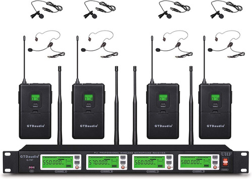 Gtd Audio 4 X 800 Canales Ajustables Uhf