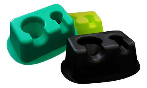 5x Rack P/ Tubo Cônico 2 Lugares Para Tubos 15ml 50ml Falcon Cor Preto