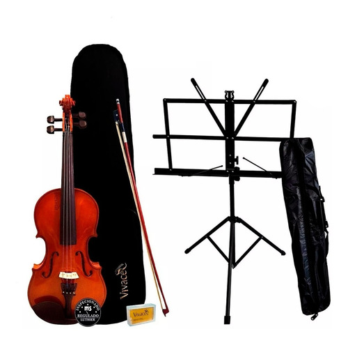 Violino 4/4 Vivace Mo44s Kit Arco + Estojo + Breu + Estante!