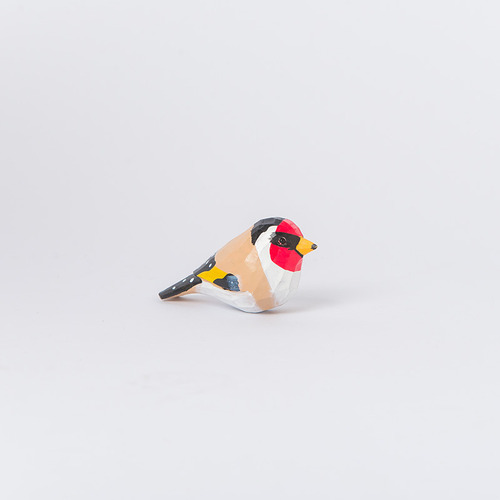 Pájaro Gordo 22 Figura Artesanal De Madera Decorativa