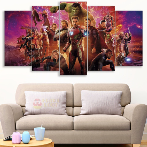 Cuadro Avengers Vengadores Marvel - Segmentado 120x65cm