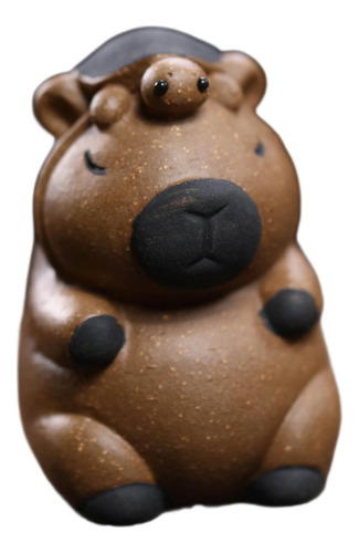 Capybara Mini Estatua Escultura Animal Té Marrón Oscuro