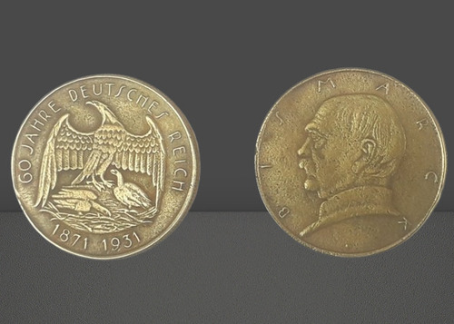 Medalla Conmemorativa Otto Von Bismarck Alemania Prusia