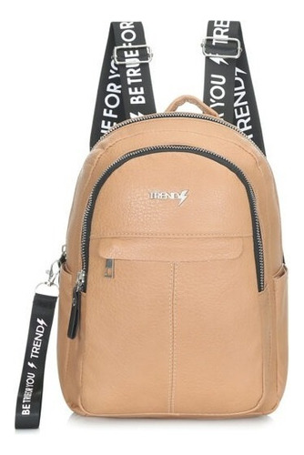 Mochila Trendy Urbada Mujer 14882 Color Beige