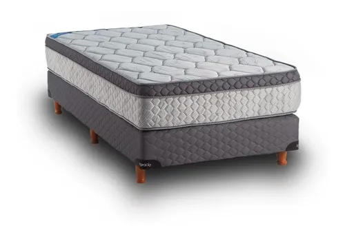 comprar Colchon Y Somier Topacio Marfil 1 Plaza 80x190x25 Espuma 30k