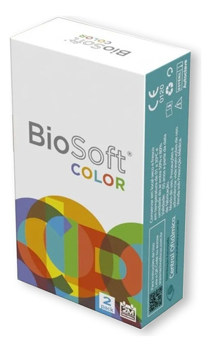 Lente De Contato Biosoft Colorida Bimensal - Sem Grau