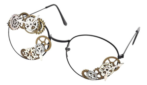 Gafas Steam Punk Con Engranaje Gafas Hippie Redondas