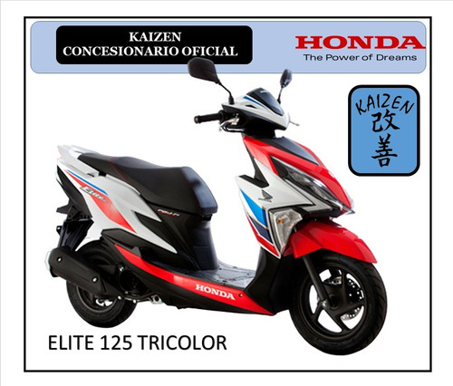 Honda Elite 125 Tricolor Okm 2020 Kaizen La Plata 