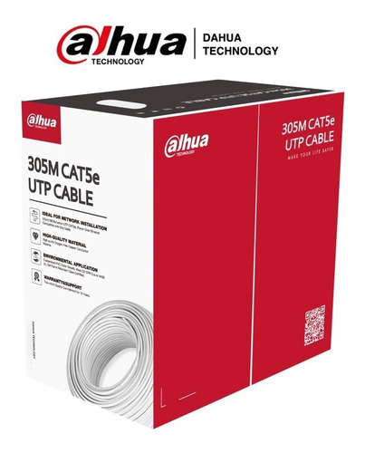 Bobina Utp 305m Dahua Pfm920i-5eun-c-v2 Cable D Red Interior