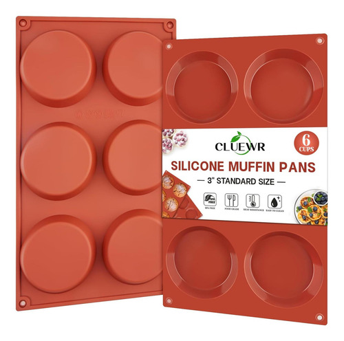 Moldes De Silicona Cluewr Para Muffin Top 6 Cavidades