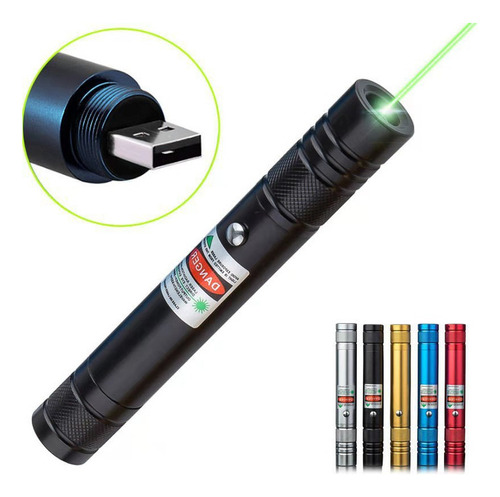 Lanterna a laser de carregamento conectável USB 710, luz vermelha e verde