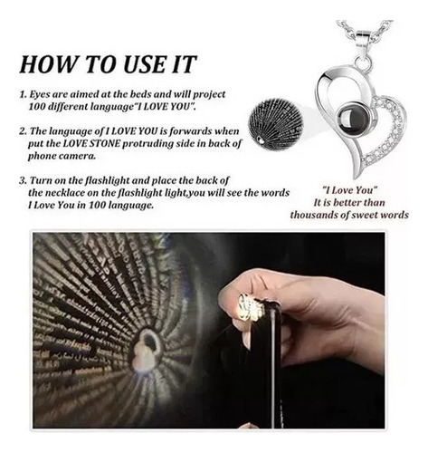 Rosa Eterna Real Preservada + Collar Te Amo En 100 Idiomas G
