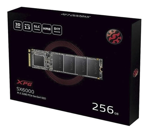 Ssd Adata 256gb Sx6000 Pro M.2 2280 Pcie Xpg Nvme 1.3 3d Tec