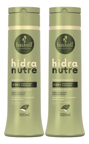 Kit Shampoo E Condicionador 300ml Haskell Hidranutre