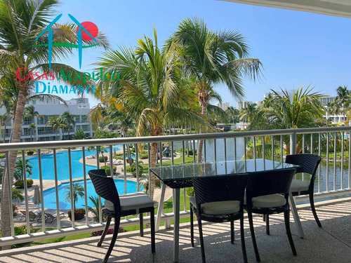 Cad Mayan Lakes 16 302. Amplia Terraza Con Vista A Las Áreas Comunes Y Acceso A Un Exclusivo Club De Playa