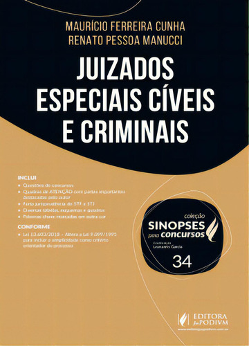 Juizados Especiais Cíveis E Criminais, De Manucci Pessoa. Editora Juspodivm, Capa Mole Em Português