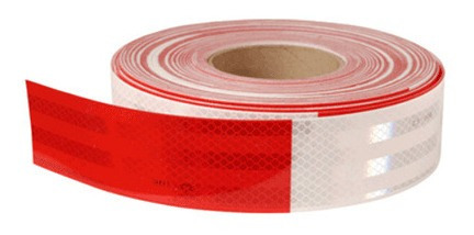 Cinta Reflectiva 3m Original Bicolor Rojo-blanco