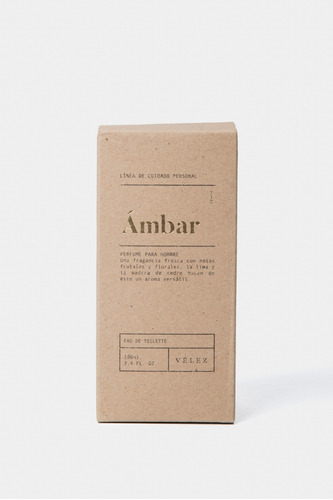 Perfume Ambar 100ml Masculino Cafe Vélez