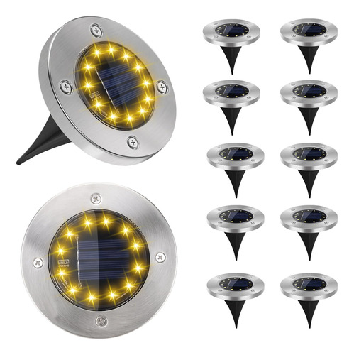 Kelvinlux Luces Solares De Suelo Para Exteriores, Paquete De