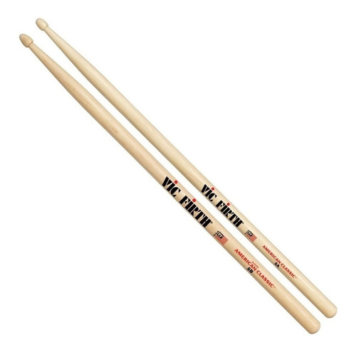 Palillos Vic Firth American Classic 5a Hickory Punta Madera