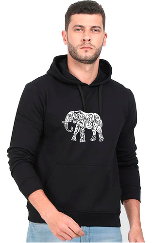 Polerón Canguro Unisex Elefante Mandala + Tazón 