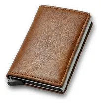 Comprar Monedero Delgado Carteras De Hombre Rfid Magic Triple Piel