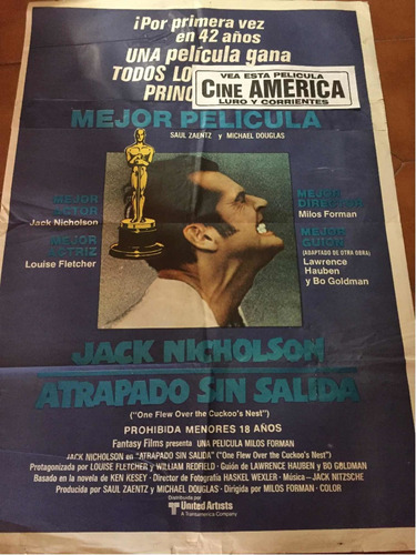 Poster Atrapado Sin Salida -jack Nicholson (mirar Fotos)
