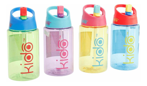 Pack 4 Botellas De Agua Toma Jugos Para Niños Niñas 500 Ml