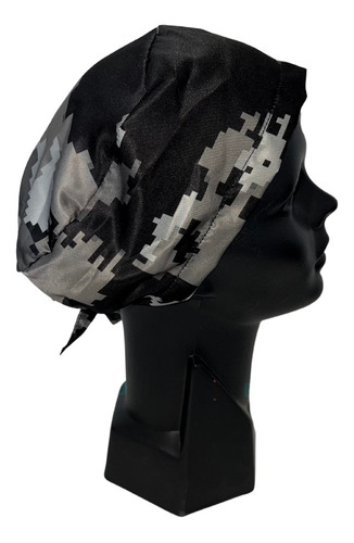 Gorro Quirúrgico Camuflaje Negro Y Gris Caballero