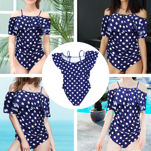 Traje De Baño De Verano Cómodo Con Estampado De Puntos A La