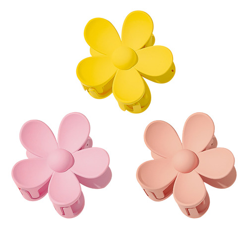 Horquilla Para Niña Con Forma De V, 3 Flores Grandes, Colore