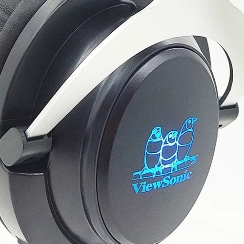 Imagen 2 de 2 de Auricular Gamer Viewsonic Microfono Pc 50mm Va350e Led