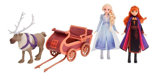 Frozen 2 Muñecas Elsa Y Anna Con Trineo Hasbro Orig. E5501