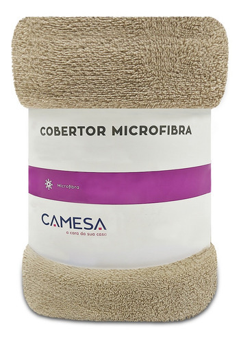 Manta Cobertor Casal 180x220cm Microfibra Soft Macia Camesa