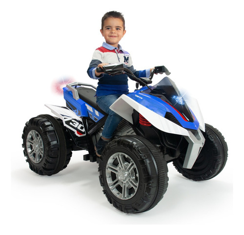 Moto Eléctrica Montable Infantil Quad Range Blue 12v Injusa Color Azul