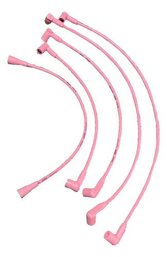 Cables De Bujia 9mm Fiat Motor Tipo 1.4 Y 1.6 Ferrazzi Rosa