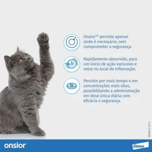 Anti-inflamatório Onsior 6mg Para Gatos Com 6 Comprimidos