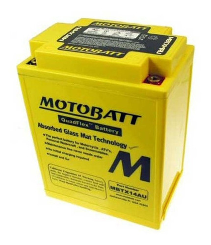 Motobatt Mbtx14au Batería Para Motocicleta (12 V, 16,5 Ah, S