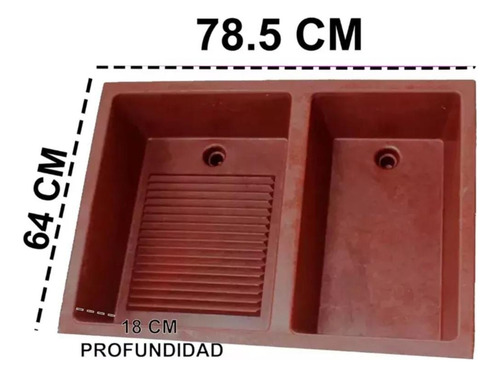 Lavadero Portátil Completo, Reforzado, Con Tapones Rojo Tallador