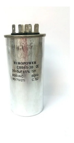 Imagen 2 de 2 de Capacitores De Marcha Para Aires 35+5 Uf Marca Europower