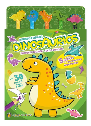 Aprende A Dibujar Dinosaurios Lápices Y Borradores - Anonimo