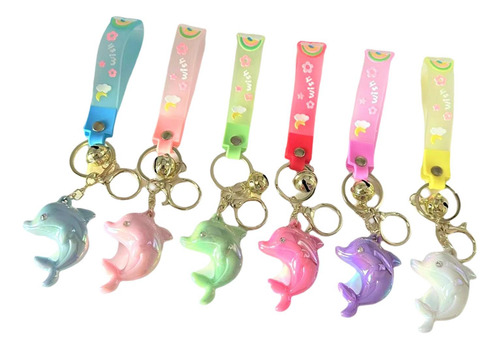 6 Piezas Cadena De Llave De Llavero De Llavero De Dolphin