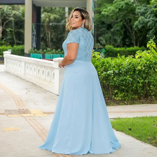 Vestidos Femininos Evangelicos Plus Size Bege Nude Madrinha