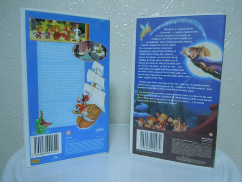 Pack Peter Pan 1 Y 2 Vhs, Clásicos De Walt Disney Originales (Usado)