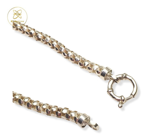 Imagen 3 de 6 de Pulsera Plata Redonda Tipo Ventanita X 19 Cm