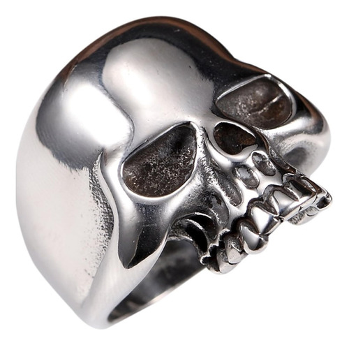 Anillo Calavera K.richards - Rolling Stones - En Acero Plateado 22