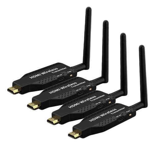 Extensor Hdmi Inalámbrico 50 M 1 Transmisor Y 3 Receptores