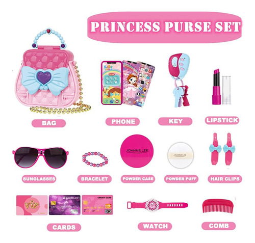 Set De 17 Pcs Belleza Cartera Y Accesorios Luces Y Sonidos