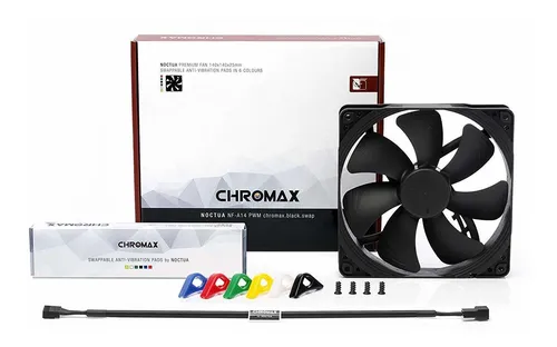 Ventilador Noctua Nf-a14 Pwm Chromax Black Swap 140mm 4pin